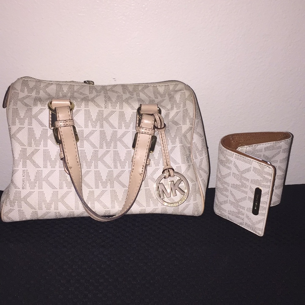 A Set of Michael Kors Purse And A Matching Wallet
